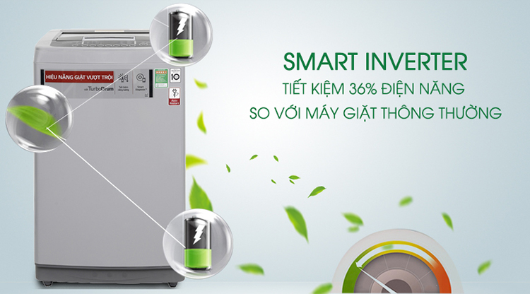 Máy Giặt Cửa Trên Inverter LG T2108VSPM (8kg) - Hàng Chính Hãng Máy Giặt Cửa Trên Inverter LG T2108VSPM (8kg) - Hàng Chính Hãng