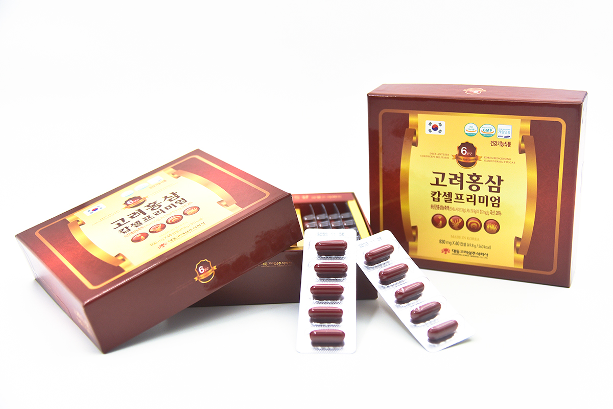 Viên sâm nhung linh chi đông trùng hạ thảo 60 viên Daedong Korea Ginseng (phiên bản nhỏ hơn) 1