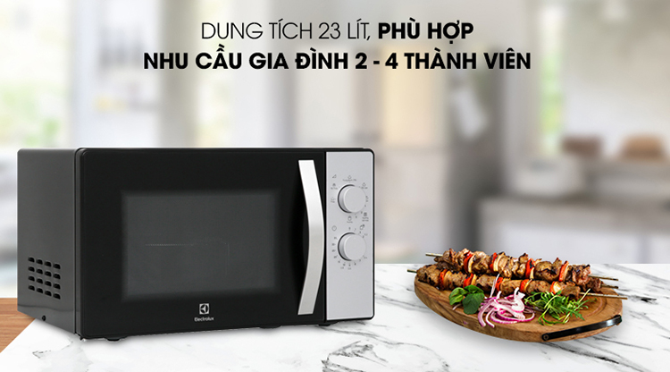 Lò vi sóng Electrolux EMG23K38GB 23 lít - HÀNG CHÍNH HÃNG