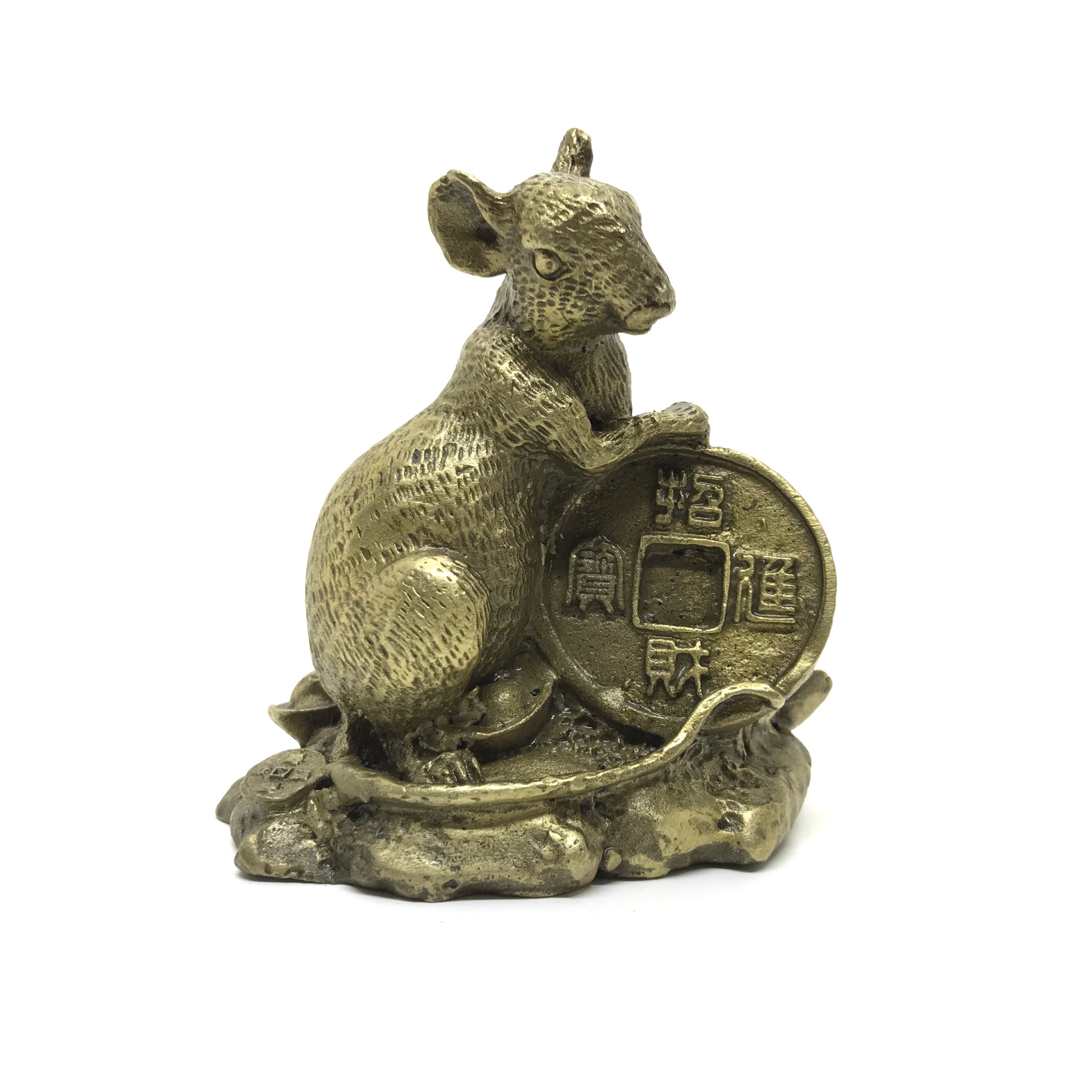 Tượng Đồng Hình Con Chuột Ôm Đồng xu  mang đến sung túc, ấm no , tài lộc thịnh vượng cho năm mới Canh Tý 2020
