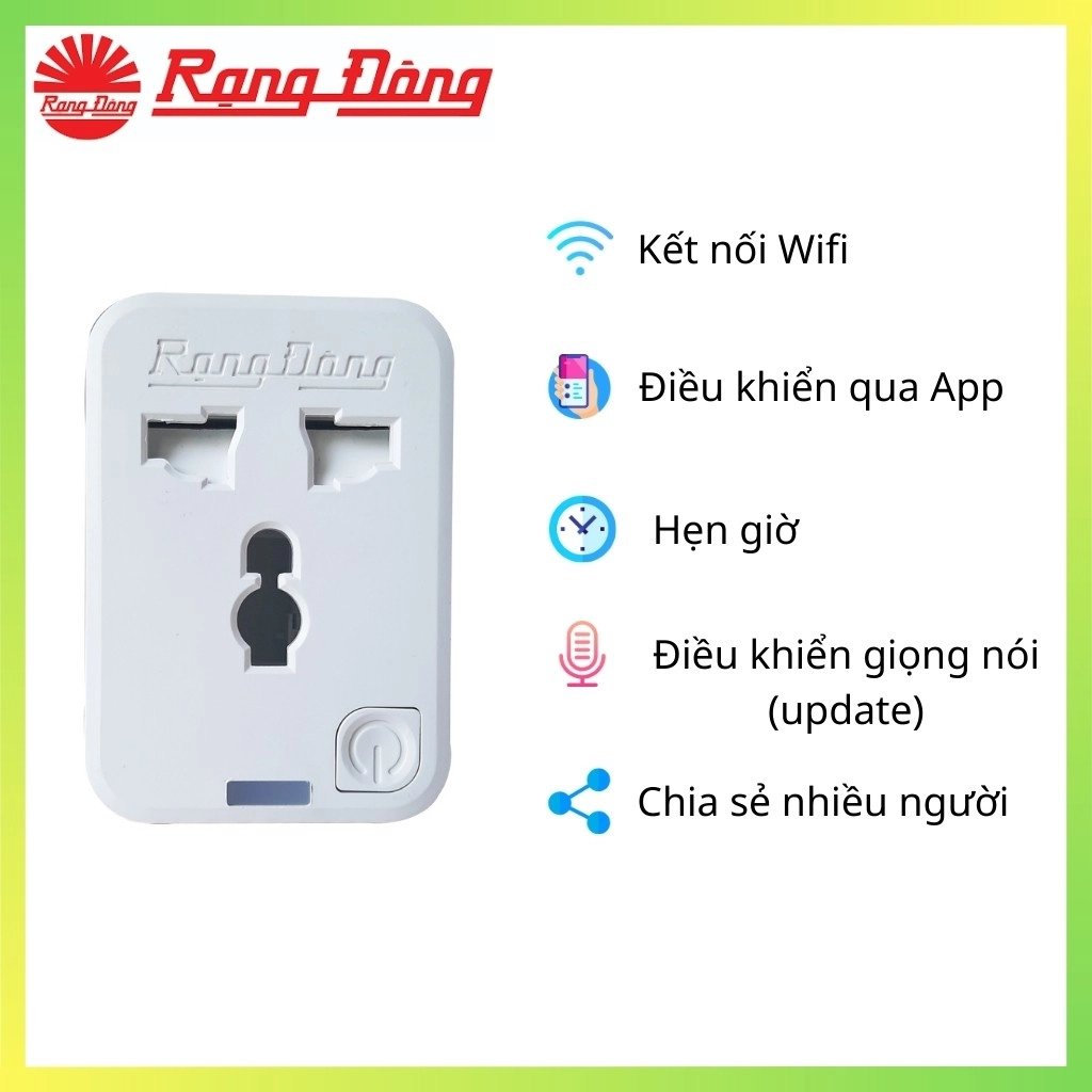 Ổ Cắm Đơn Wifi Rạng Đông