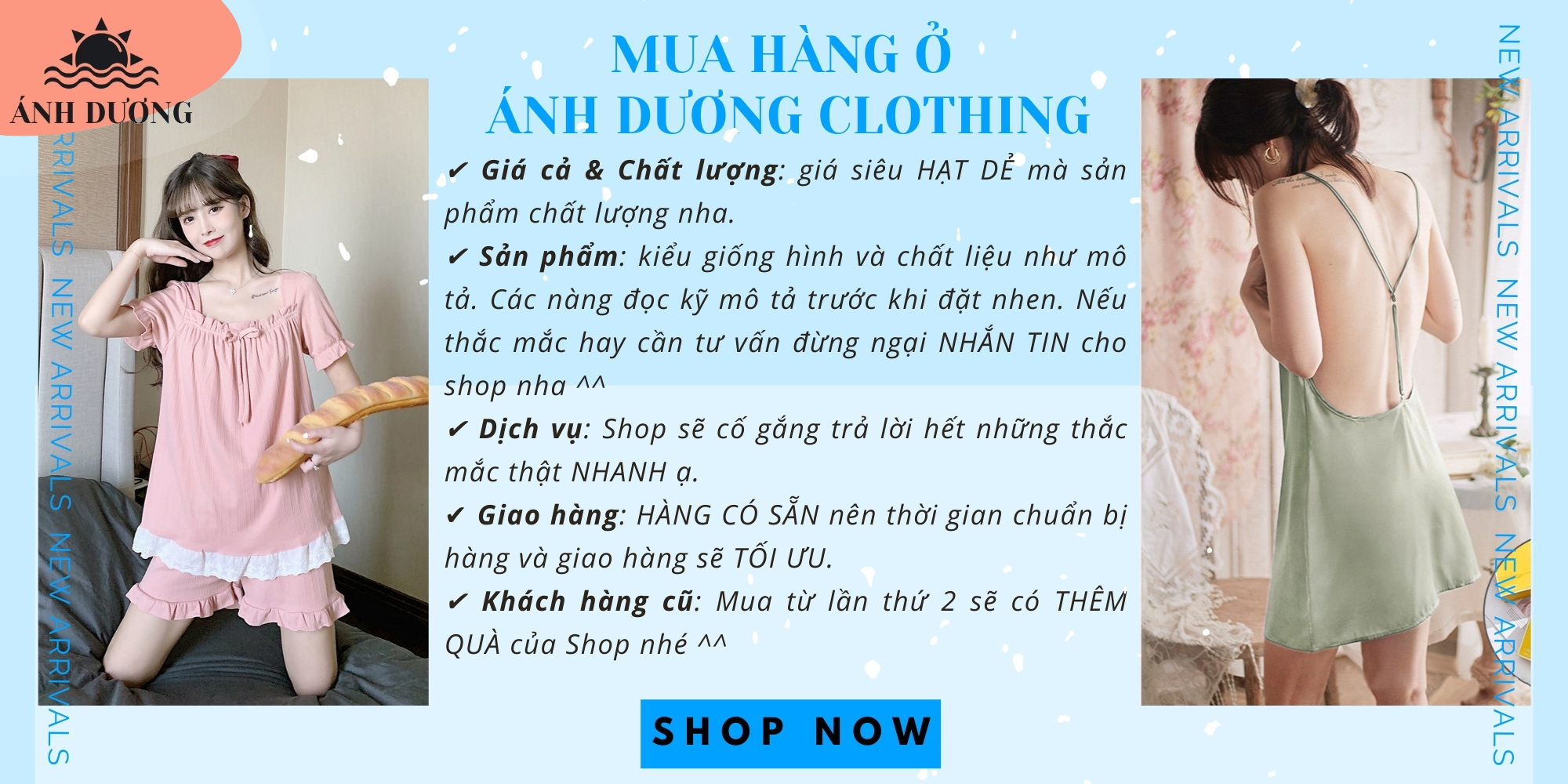 Mua hàng ở Ánh Dương Clothing