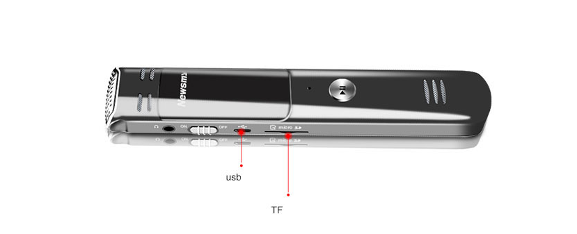 Bút Ghi Âm Chuyên Nghiệp Giảm Tiếng Ồn Kiêm Máy Nghe Nhạc Newsmy RV28