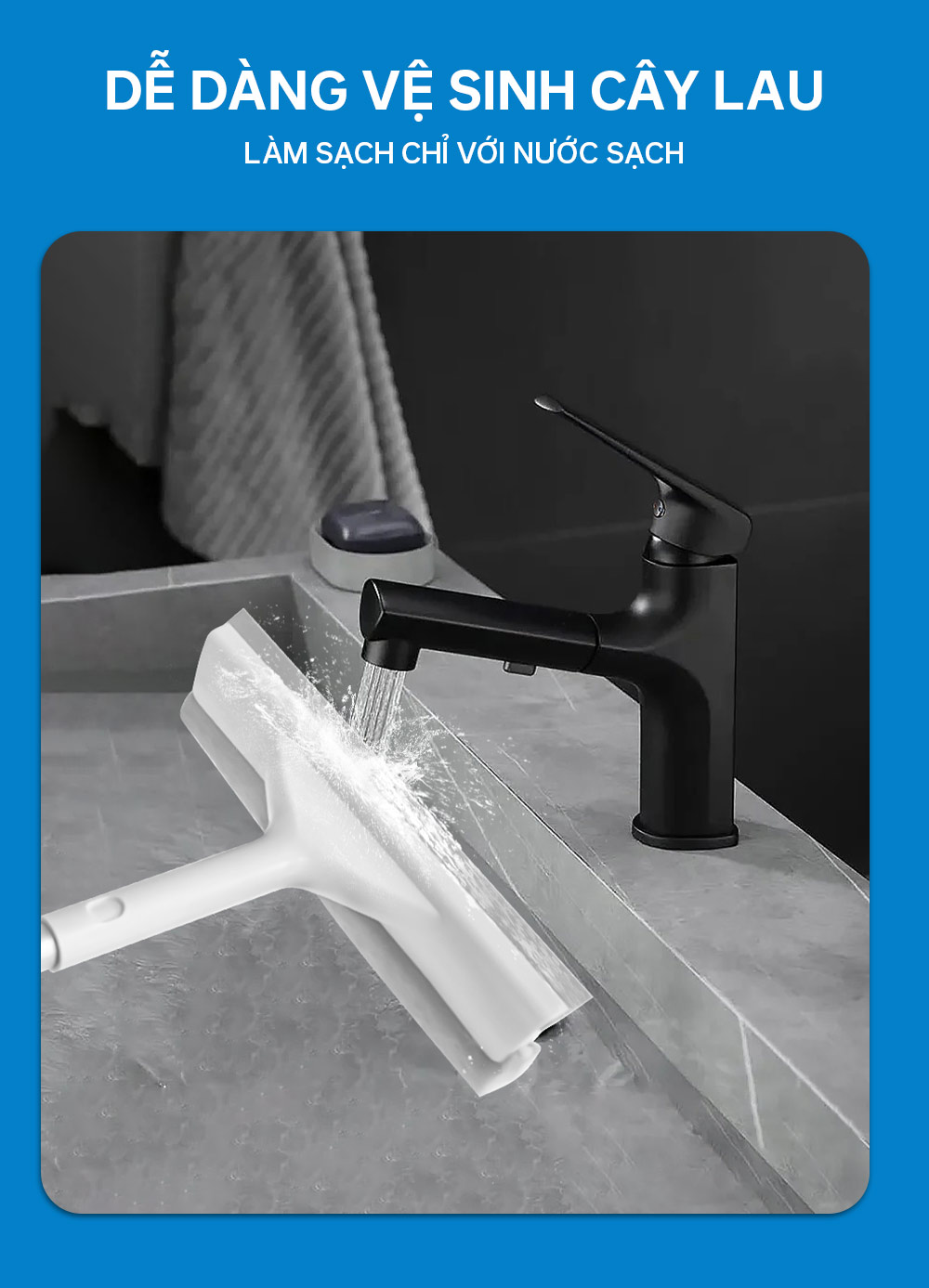 Cây lau kính, gạt chùi kính đa năng 2 đầu trong 1 - Parroti Shiny SN01