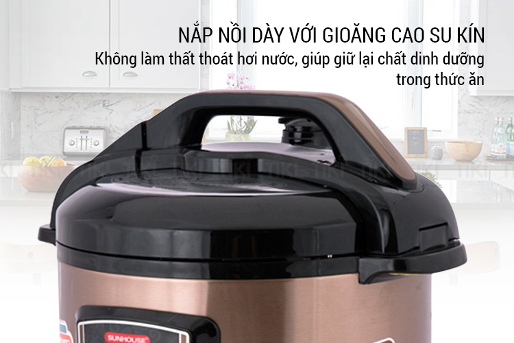 Nồi Áp Suất Điện Đa Năng Sunhouse SHD1756 - Cà Phê (6L) - Hàng chính hãng