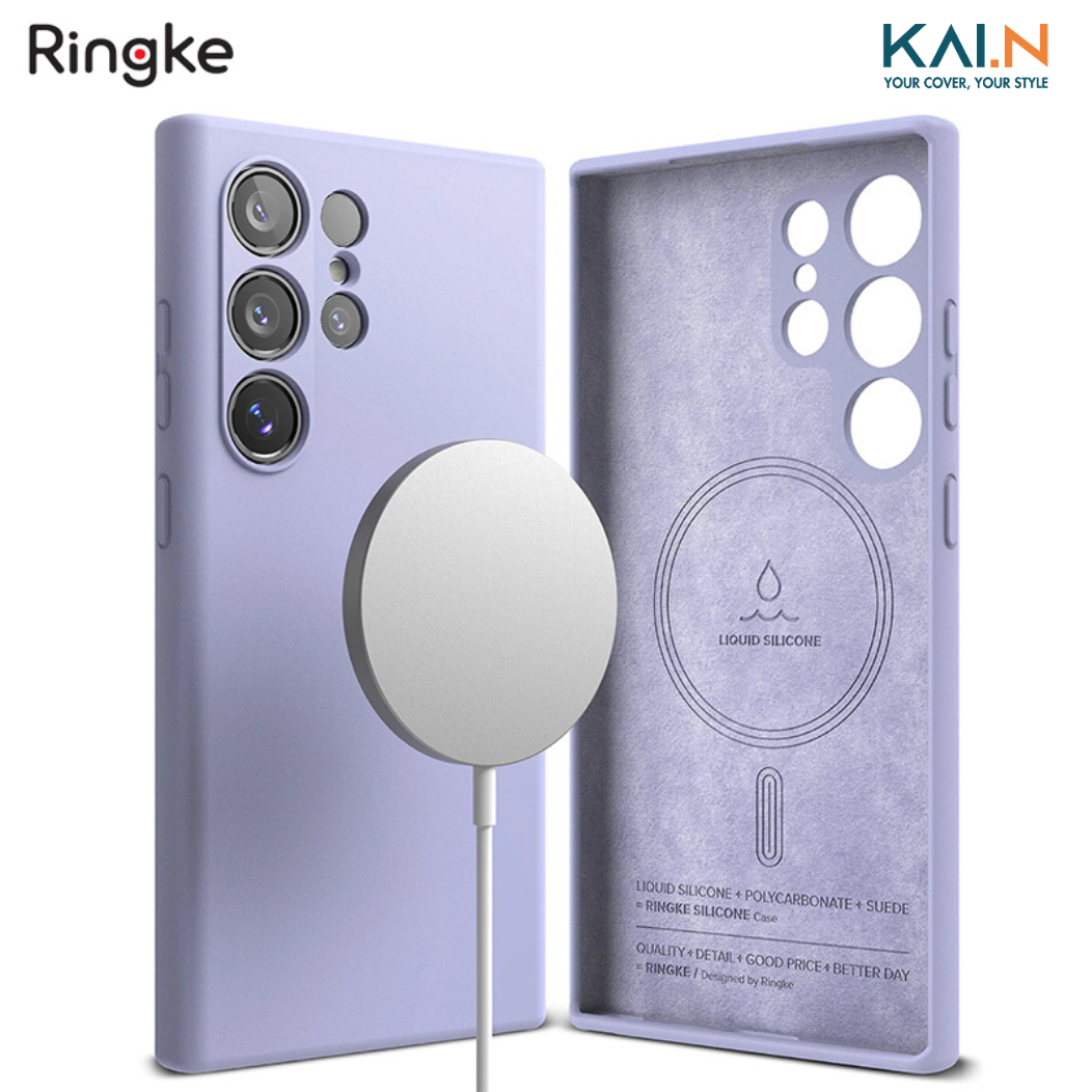 Ốp lưng Samsung Galaxy S24 Ultra/ S25 Ultra RINGKE Silicone Magnetic_ Hàng chính hãng