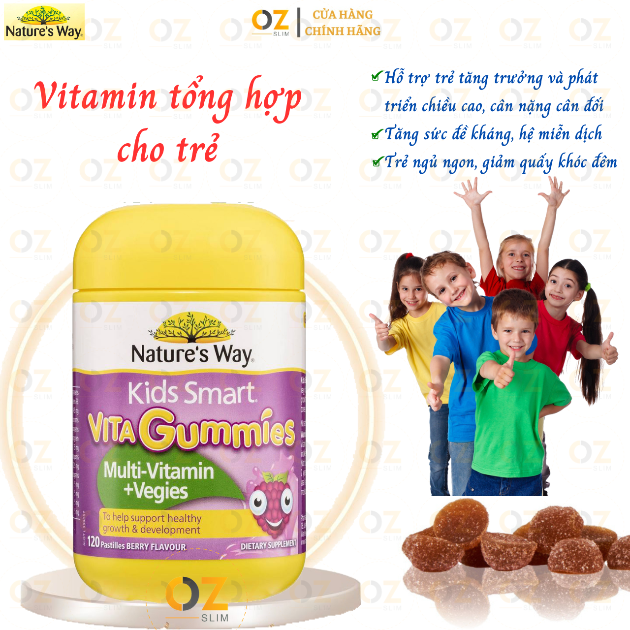 vitamin tổng hợp cho trẻ Multi-Vitamin +Vegies Nature's Way Úc