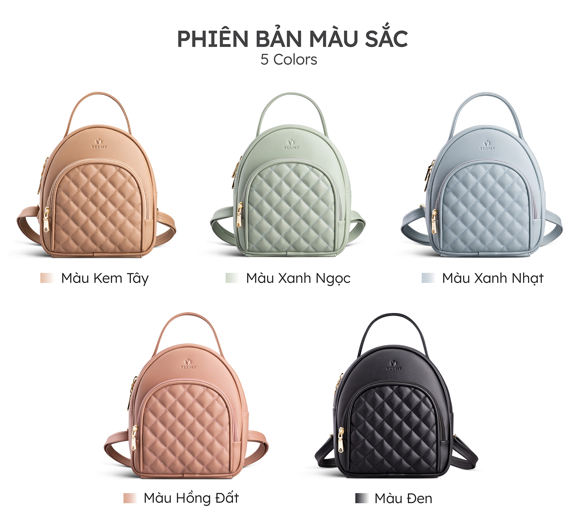 Balo Yuumy ( Thời trang nữ tiện lợi cỡ trung - Balo da Seasand YBA64 )
