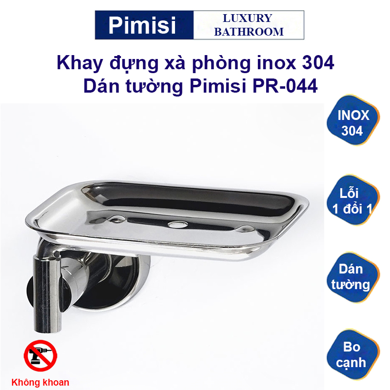 Khay đựng xà phòng inox 304 dán tường Pimisi PR-044