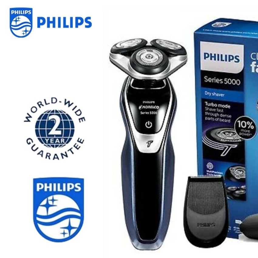Máy cạo râu khô và ướt cao cấp Philips Norelco S5355/82 tích hợp đầu cạo linh hoạt theo 5 hướng cạo nhanh và sát - Hàng Nhập Khẩu