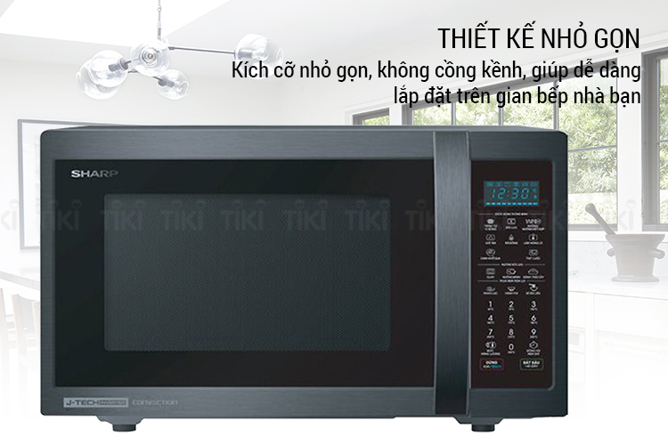 Lò Vi Sóng Điện Tử Có Nướng Đối Lưu Nhiệt Sharp R-C727XVN-BST (27 Lít) - Hàng Chính Hãng