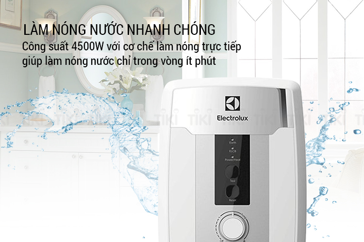 Máy Nước Nóng Trực Tiếp Có Bơm Electrolux EWE451HB-DWS2 (3500W) - Hàng Chính Hãng