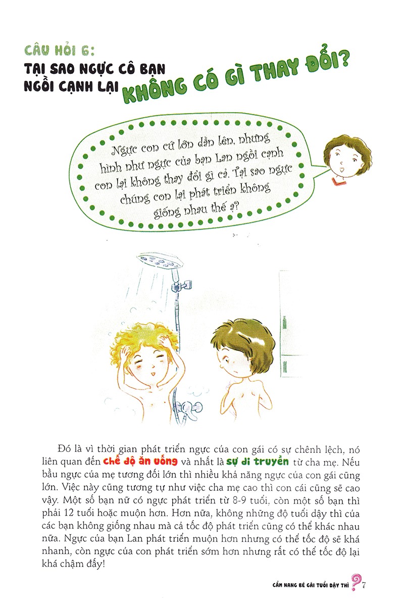 Cẩm Nang Bé Gái Tuổi Dậy Thì - Quyển 1: 160 Câu Hỏi - Đáp Về Sinh Lí Bạn Gái Tuổi Dậy Thì