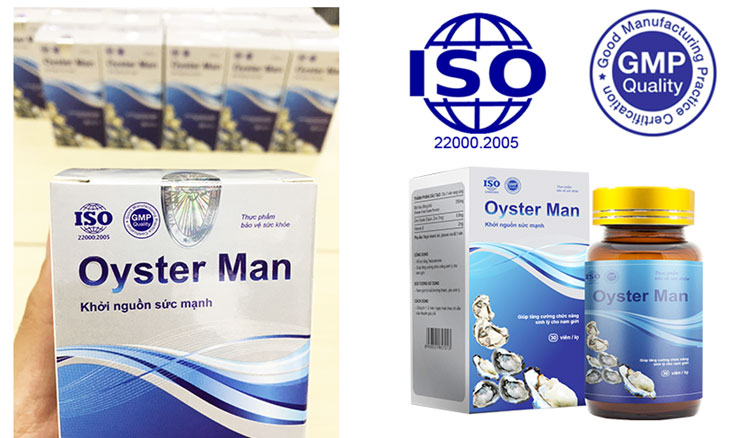 Combo 3 Thực phẩm chức năng Hàu OYSTER MAN Hỗ Trợ Điều Trị Dứt Điểm Yếu Sinh Lý, Xuất Tinh Sớm, Tăng Chất Lượng Tinh Trùng
