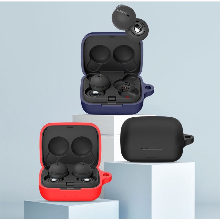 Ốp Case Silicon Dành Cho Sony LinkBuds WF-L900 Kèm Khóa Treo- Hàng Chính Hãng