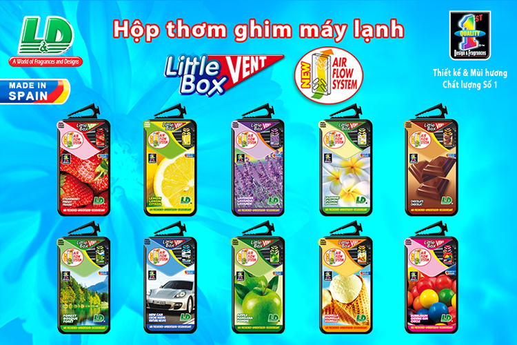 Hộp thơm ghim máy lạnh L&D LITTLE BOX Chocolate 5ml