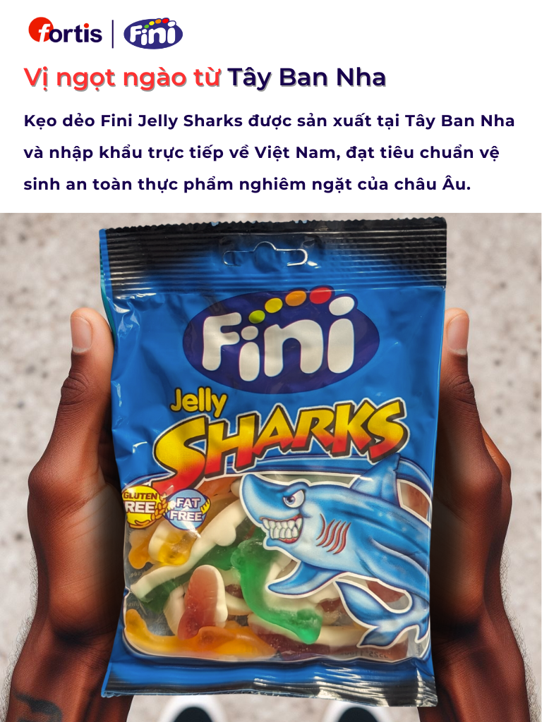 Kẹo dẻo Fini Jelly Sharks 90g