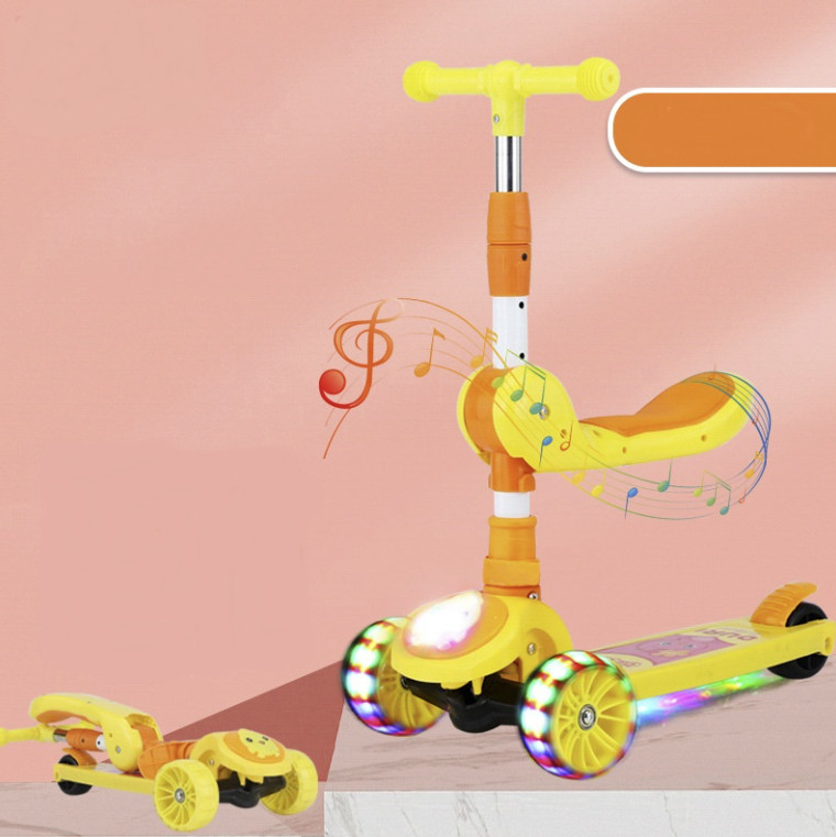 Xe trượt chòi chân Scooter Umoo cho bé 1-5 tuổi nâng hạ độ cao, bánh xe có đèn phát sáng
