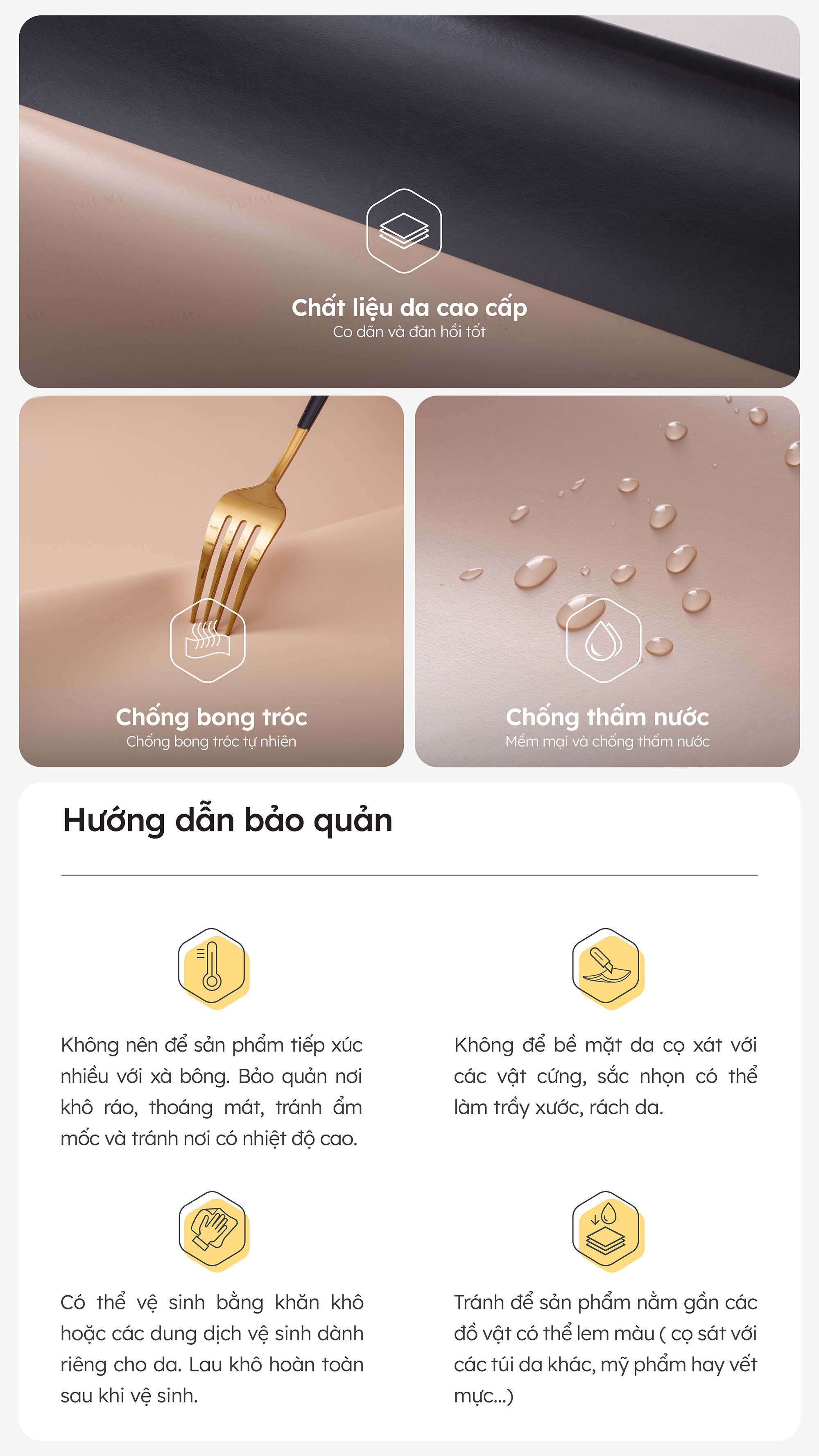 Balo Yuumy ( Thời trang nữ nắp gập dáng hộp cỡ lớn - Balo da Smooth YBA98 )