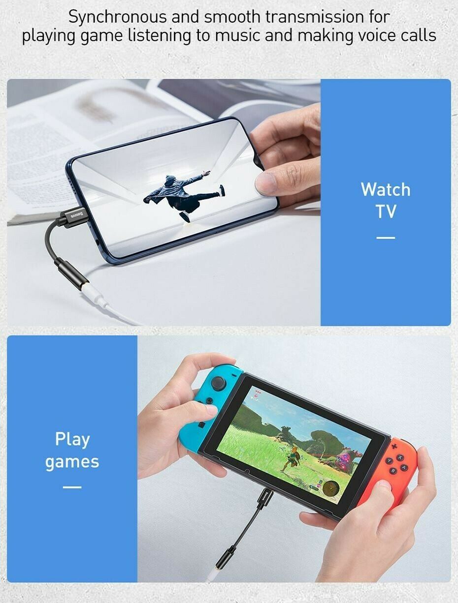 Jack chuyển Type C to 3.5 chính hãng Baseus chính hãng