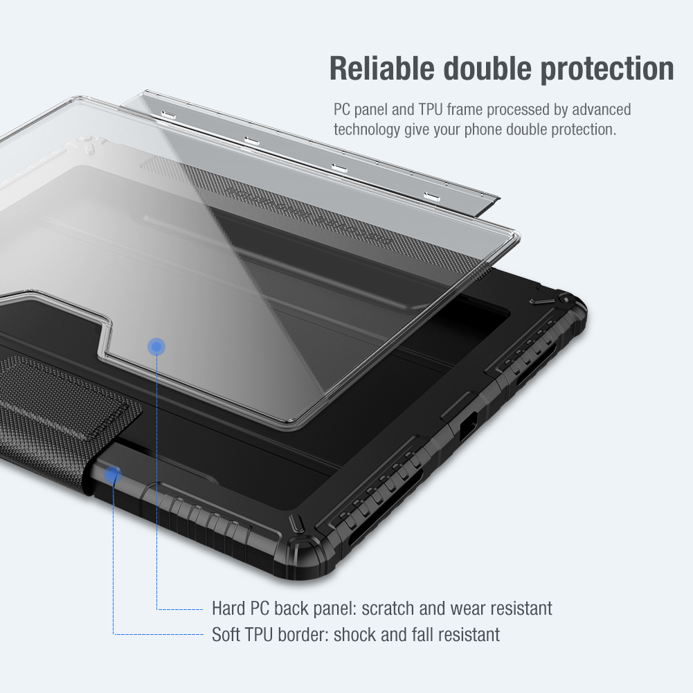 Bao da cho iPad Air 5 2022 10.9 Inch Nillkin Bumper Leather Case Pro (Có khe cắm bút Apple Pencil) - Hàng Nhập Khẩu
