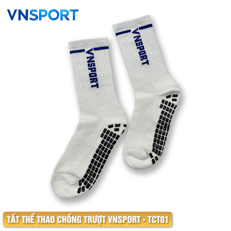 Tất Chống Trượt Thể Thao VNSPORT - TCT01, Vớ Thể Thao Có Silicone Chống Trượt Giày Khi Chạy Nhảy Vận Động Ở Cường Độ Cao