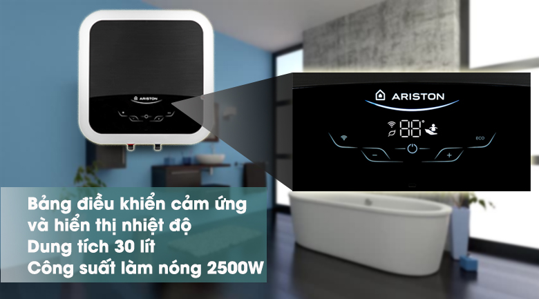 Máy Nước Nóng Gián Tiếp Ariston AN2 30 TOP WIFI 2.5 FE (2500W) - Hàng Chính Hãng