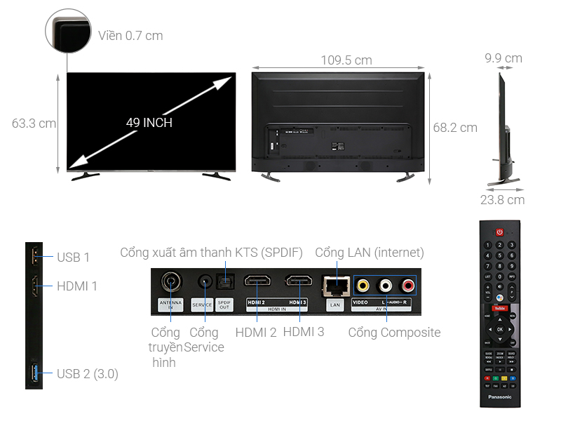 Android Tivi Panasonic 4K 49 inch TH-49FX650V - Hàng chính hãng Android Tivi Panasonic 4K 49 inch TH-49FX650V - Hàng chính hãng