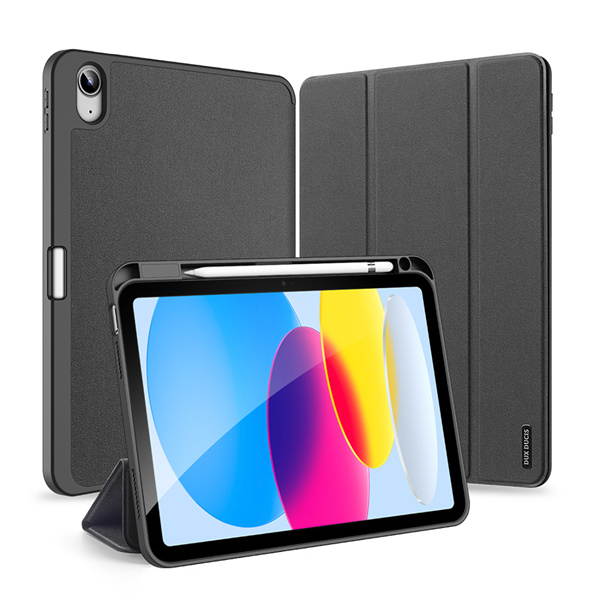 Bao Da Dành Cho iPad Gen 10 10.9 inch/ Gen 11'' A16 2025 Dux Ducis Domo Series Có Khe Cắm Bút, Tự Động Tắt Mở - Hàng Chính Hãng
