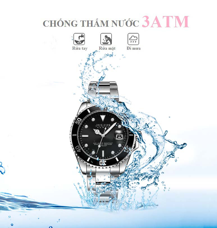 Đồng Hồ Nam Julius JAH-104B (Đen)