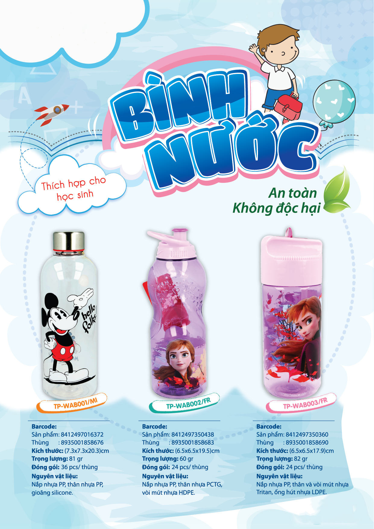 Bình nước MICKEY 90 TP-WAB001 MI 3