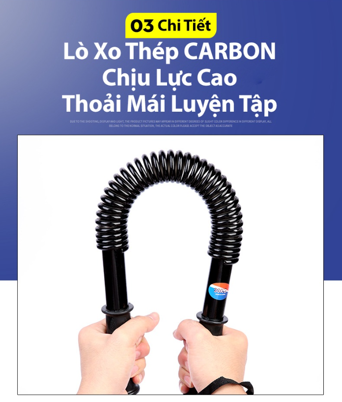Gậy Tập Cơ Tay Lò Xo Kháng Lực KUNO SPORT, Thanh Lò Xo Power Lực Từ 20KG Đến 60KG