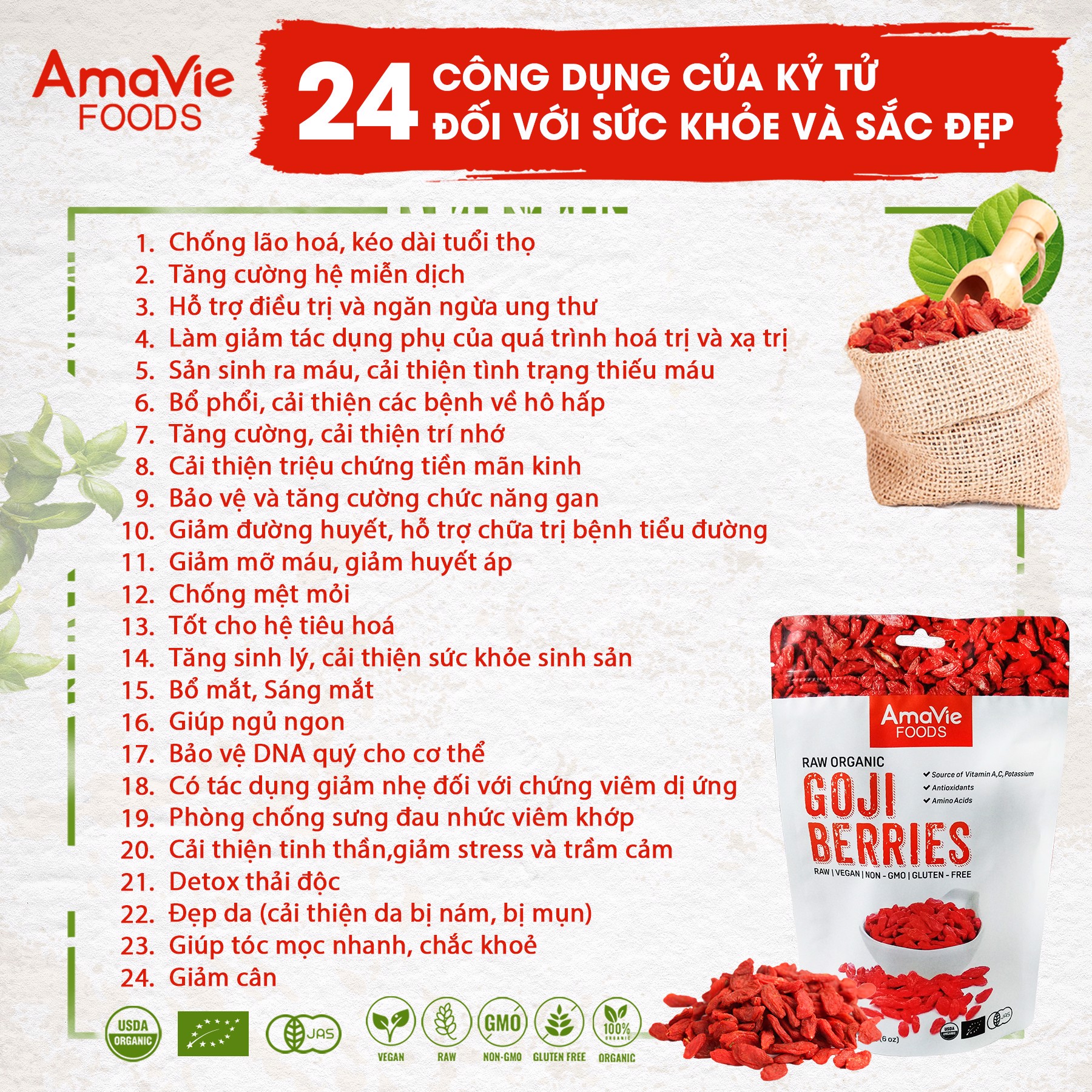 Hạt kỷ tử hữu cơ 170gr - AmaVie Foods 4