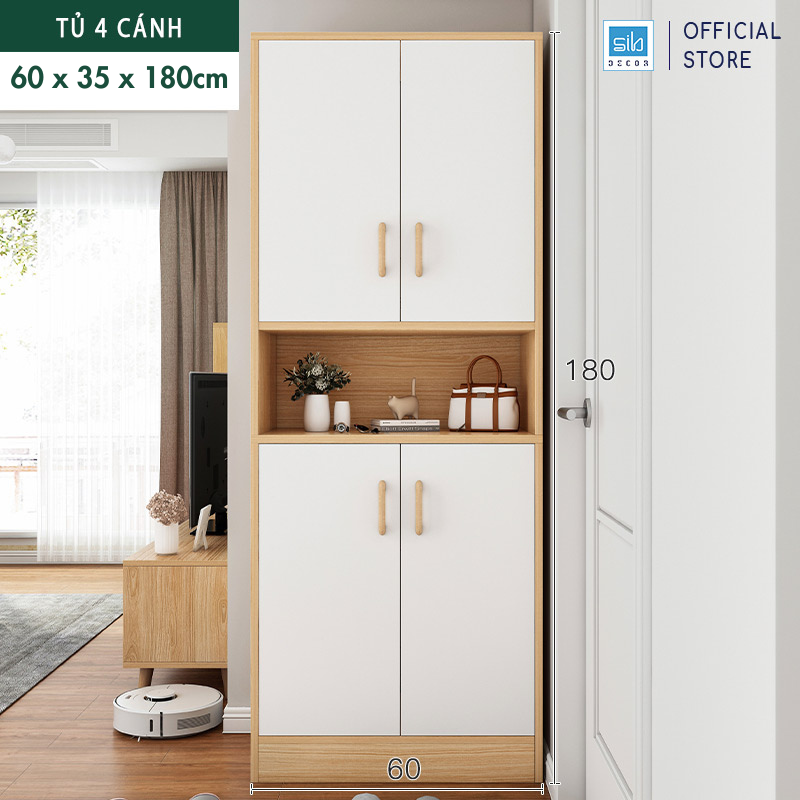 Tủ Để Giày, Để Đồ Cỡ Lớn Đa Năng Phù Hợp Đặt Tại Lối Vào Phòng Khách Thương Hiệu SIB Decor KG19