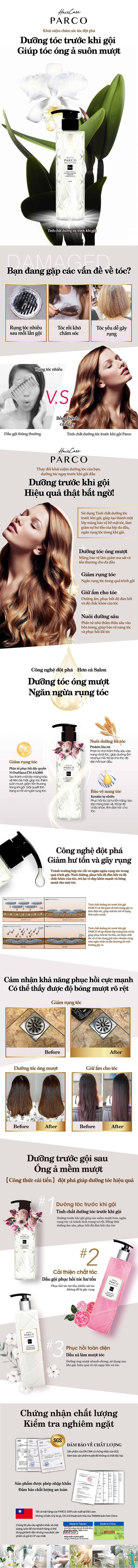 Tinh Chất Dưỡng Tóc Trước Khi Gội Parco Pre-Wash Nourishing Essence Conditioner