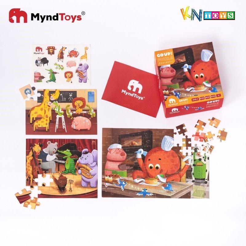 đồ chơi xếp hình myndtoys - go up puzzle - level 3 (cho bé từ 3 tuổi - nhiều chủ đề) 5