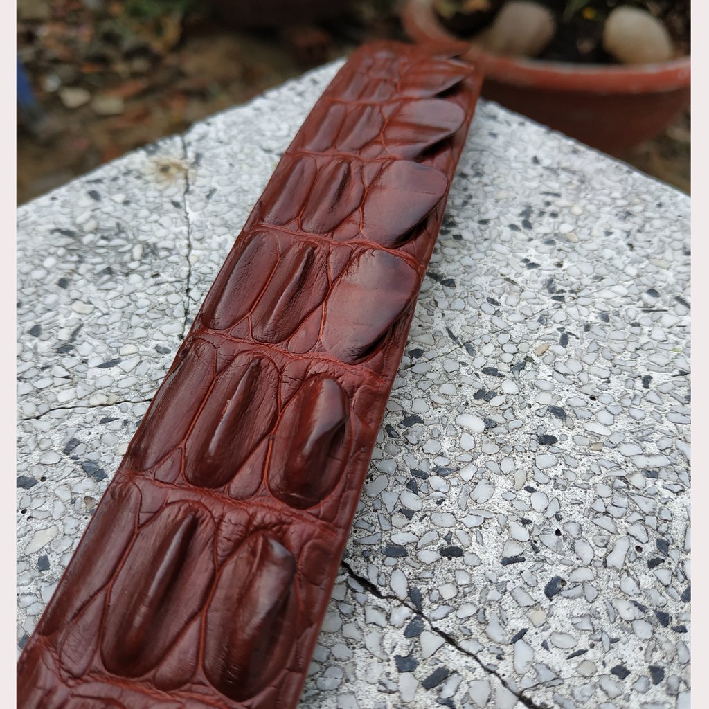 Thắt lưng da cá sấu có gù rất đẹp. DA CÁ SẤU THẬT 100%. Kích thước chuẩn 3.5x120cm phù hợp với cả quần tây và quần jean