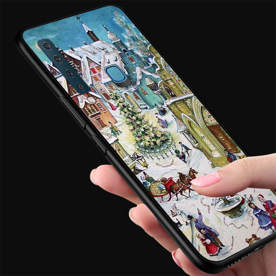 Ốp lưng cứng viền dẻo dành cho điện thoại Samsung Galaxy A20 - giáng sinh đầm ấm MS GSDA002