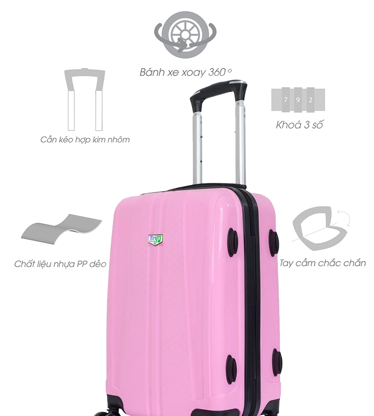 Vali Nhựa Dẻo TRIP PP103 - Hồng