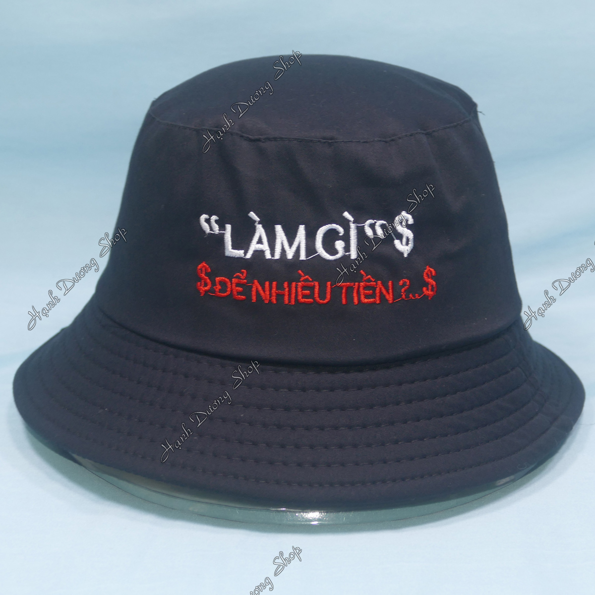 Nón tai bèo nam nữ Nhiều Tiền Để Làm Gì thời trang, vành rộng chống nắng tốt - Hạnh Dương