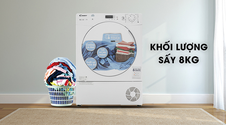 Máy sấy Candy 8 Kg CS C8LF-S