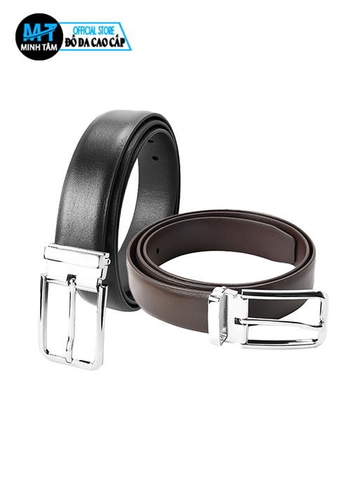 Thắt Lưng Dây Nịt Nam Da Bò 3 Lớp, Khóa Kim Lỗ Minh Tâm MT214-09 (120cm x 3,5cm) + Tặng Kèm Hộp Gói
