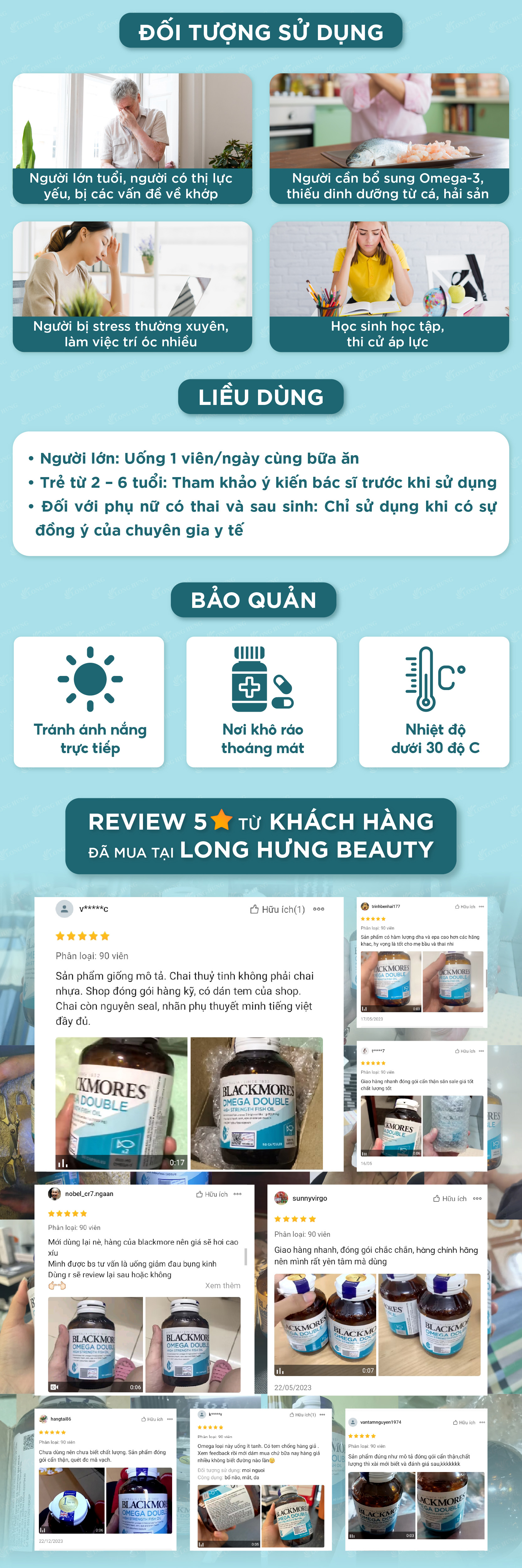 Viên uống Blackmores Omega Double High Strength Fish Oil hỗ trợ tim mạch (90 viên) - Hàng chính hãng