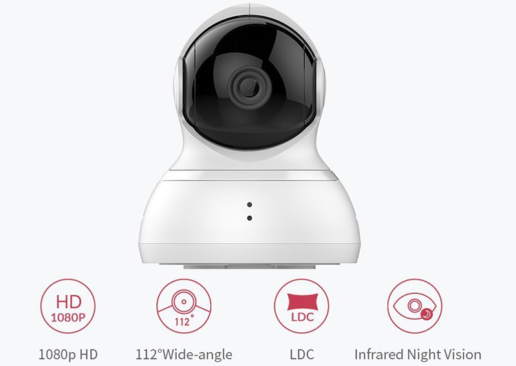 Combo Camera Quan sát Yi Dome Full HD 1080P 360 Độ Quốc Tế + Thẻ Nhớ  - Hàng Chính Hãng