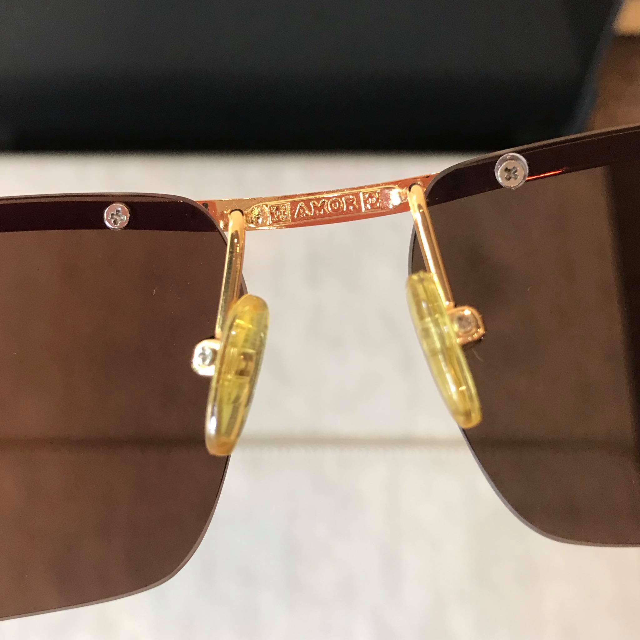 Kính râm Nam Amor Nửa viền 14K Ve Vàng Fullbox Phụ Kiện