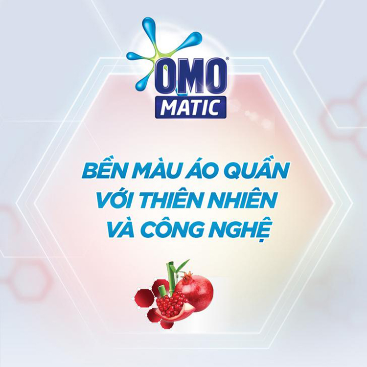 Nước Giặt OMO Matic Bền Đẹp Lựu Và Tre Cho Máy Giặt Cửa Trên (2.3kg/Túi)