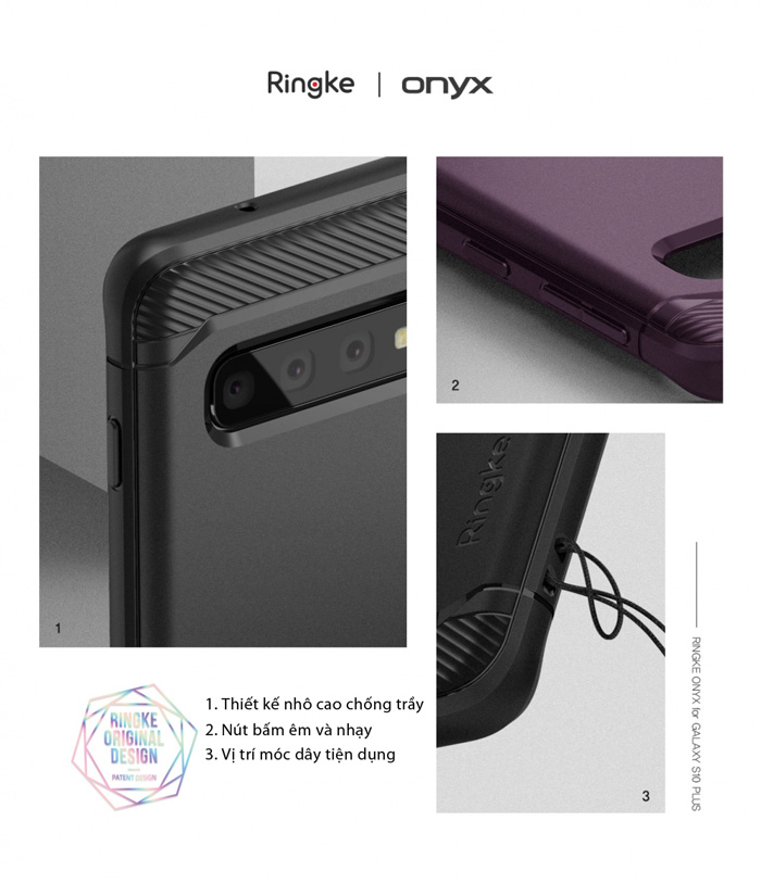 Ốp lưng Samsung Galaxy S10 Plus RINGKE Onyx