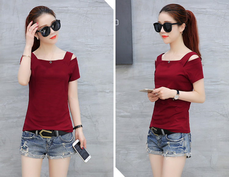 Áo Kiểu Nữ Phối Hai Dây T&D - Đỏ Đô