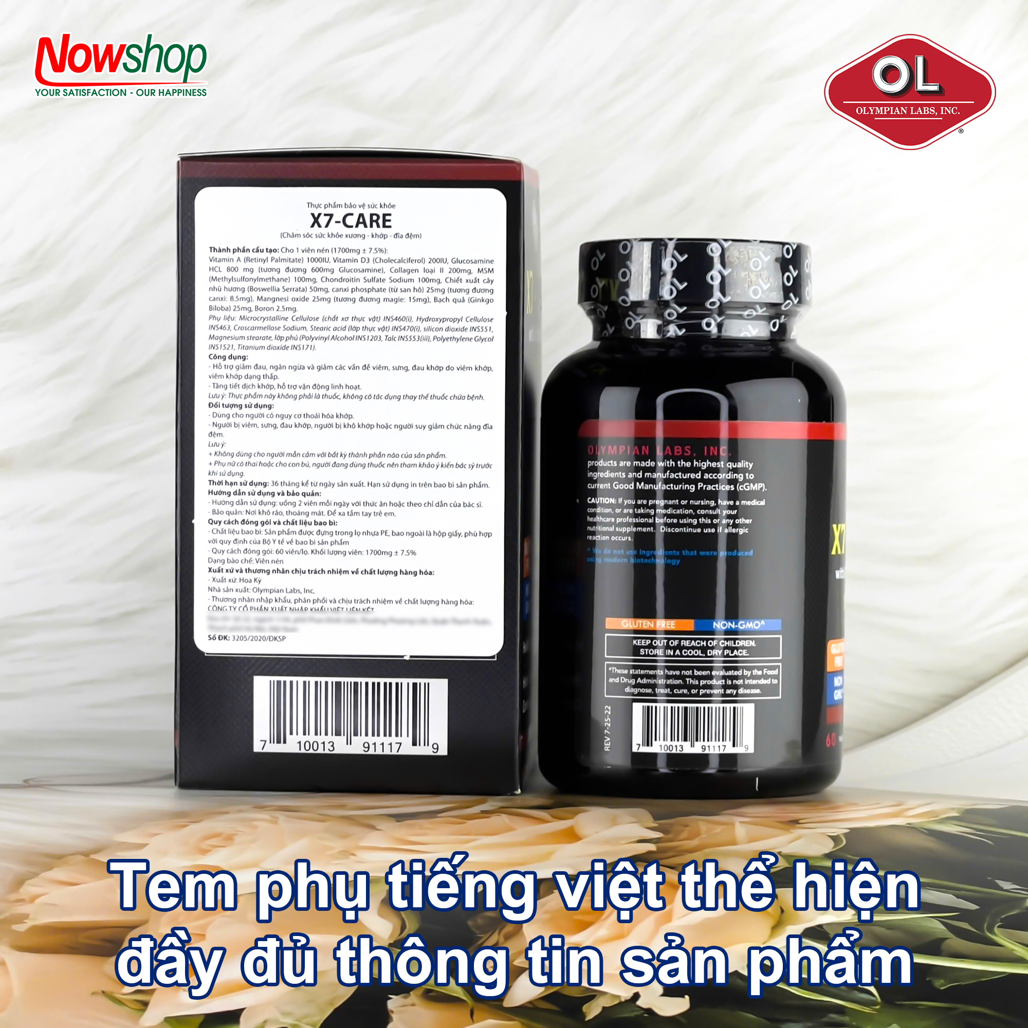 X7-Care Olympian Labs Mỹ – 60V | Tăng Dịch Khớp, Tái Tạo Sụn, Giảm Đau Nhức, Ngừa Thoái Hóa Khớp
