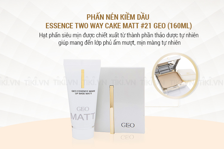 Phấn Nén Kiềm Dầu Essence Two Way Cake Matt #21 Geo (160ml)